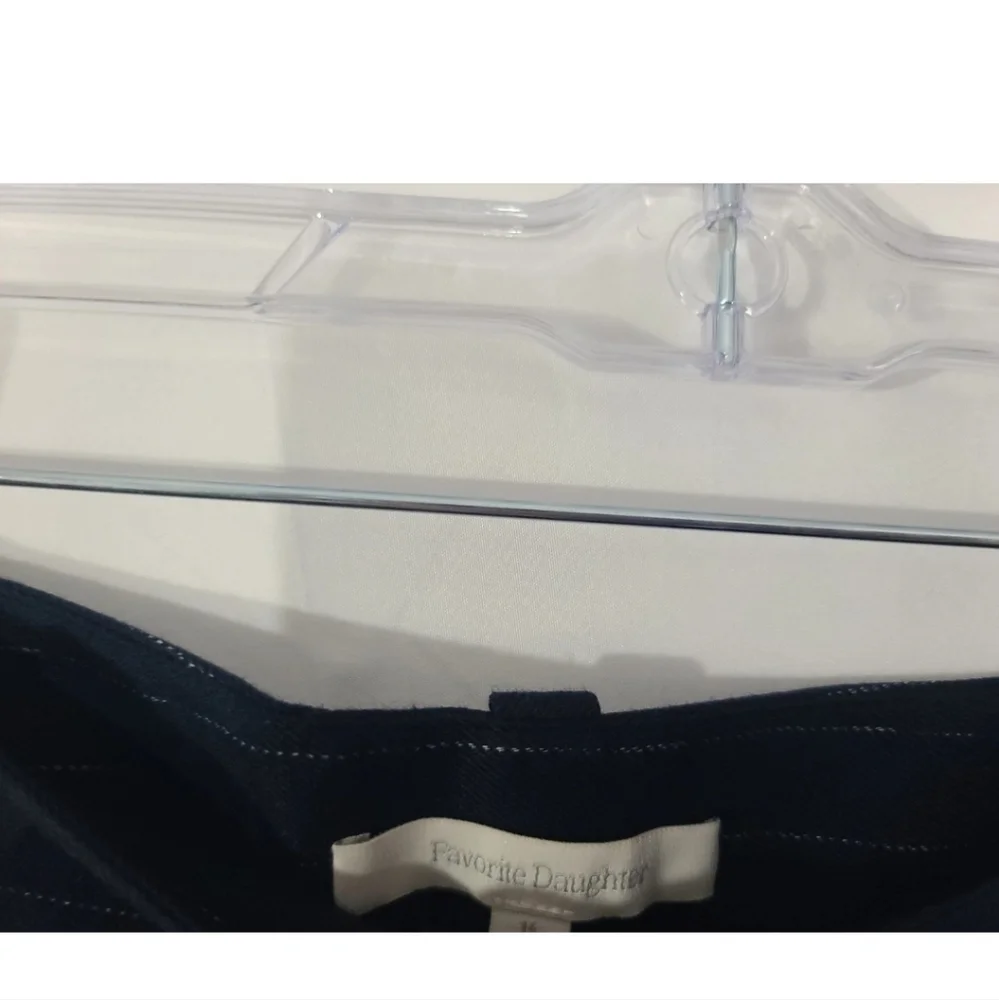 New W/Tag Favorite Daughter Designer Navy Pinstripe Favorite Pants US 14 RT $228 - Picture 7 of 11